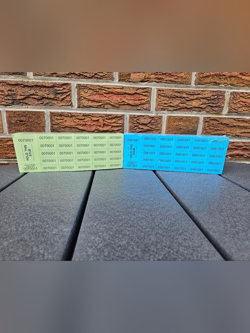 2 Packs Chinese Auction / Penny Sale Raffle Tickets – 25 Bid – New